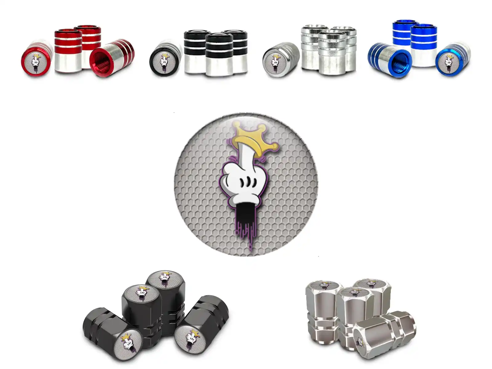 Wheels Valve Caps for Motorcycles Design Force
